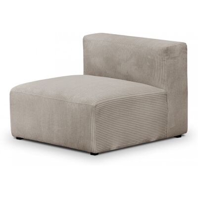 Chauffeuse sans accoudoirs modulable en velours côtelé taupe - Modulo - Publicité Chauffeuse sans accoudoirs modulable en velours côtelé taupe - Modulo - Publicité