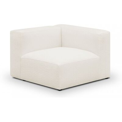 Chauffeuse d'angle à droite modulable en tissu bouclette beige - Modulo - Publicité Chauffeuse d'angle à droite modulable en tissu bouclette beige - Modulo - Publicité
