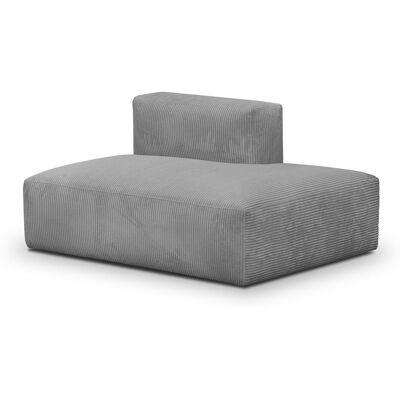 Module d'angle ouvert à droite 2 places en velours côtelé gris clair - Modulo - Publicité Module d'angle ouvert à droite 2 places en velours côtelé gris clair - Modulo - Publicité