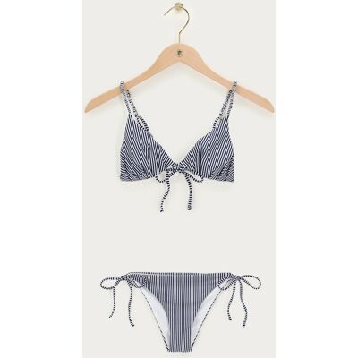 Ensemble de bikini bleu marine à rayures My Jewellery Bleu foncé L female - Publicité Ensemble de bikini bleu marine à rayures My Jewellery Bleu foncé L female - Publicité