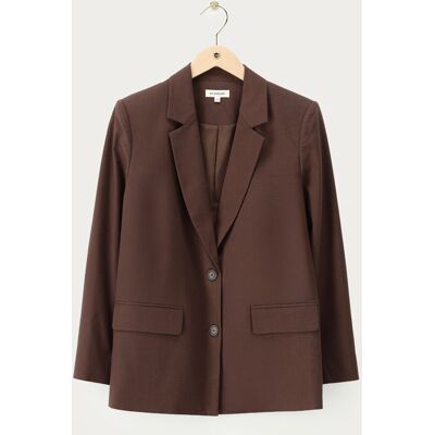 Blazer marron aspect lin My Jewellery Marron XL female - Publicité Blazer marron aspect lin My Jewellery Marron XL female - Publicité