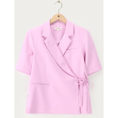 Blazer oversize rose pâle à manches courtes My Jewellery Rose clair XS female - Publicité Blazer oversize rose pâle à manches courtes My Jewellery Rose clair XS female - Publicité