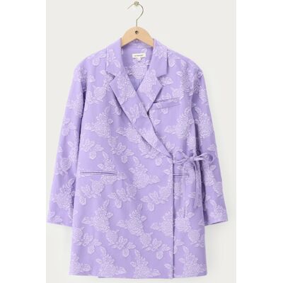 Robe blazer en jacquard oversize lilas avec nœud My Jewellery Violet clair S female - Publicité Robe blazer en jacquard oversize lilas avec nœud My Jewellery Violet clair S female - Publicité