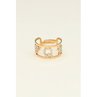Bague ajustable à initiale My Jewellery Doré One size female - Publicité Bague ajustable à initiale My Jewellery Doré One size female - Publicité