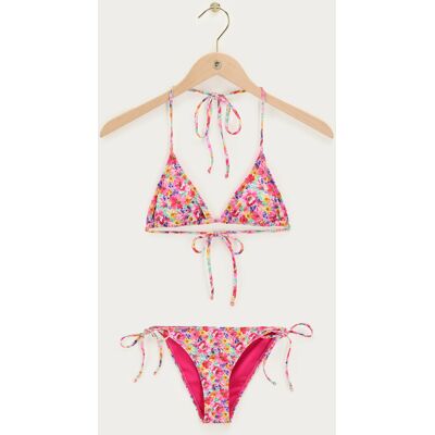 Ensemble de bikini triangle rose avec fleurs My Jewellery Rose L female - Publicité Ensemble de bikini triangle rose avec fleurs My Jewellery Rose L female - Publicité