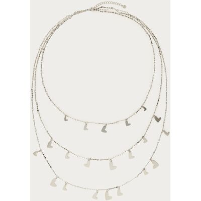 Triple sautoir avec cœurs My Jewellery Argenté One size female - Publicité Triple sautoir avec cœurs My Jewellery Argenté One size female - Publicité