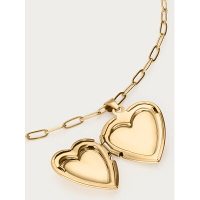 Chaîne à maillons Vintage avec médaillon cœur My Jewellery Doré One size female - Publicité Chaîne à maillons Vintage avec médaillon cœur My Jewellery Doré One size female - Publicité