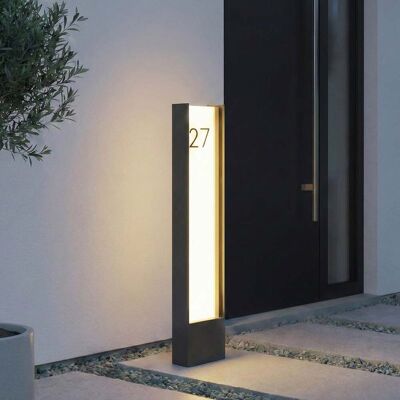 Bornes lumineuses LED Selqa, anthracite, IP65, numéro de maison - Lindby - Terrasse - Moderne - Métal - Angulaire - Publicité Bornes lumineuses LED Selqa, anthracite, IP65, numéro de maison - Lindby - Terrasse - Moderne - Métal - Angulaire - Publicité