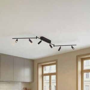 Plafonnier LED Eldrin, à 6 lampes, spots, noir Lindby - Salon / séjour - Moderne - Métal - Multi-ampoules - Publicité Plafonnier LED Eldrin, à 6 lampes, spots, noir Lindby - Salon / séjour - Moderne - Métal - Multi-ampoules - Publicité