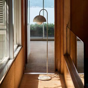 Lampadaire FlowerPot de Verner Panton - Beige & Acier, 122cm - Publicité Lampadaire FlowerPot de Verner Panton - Beige & Acier, 122cm - Publicité