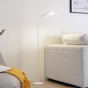Lindby Lampe sur pied Maori - LED, Blanc, Métal, Dimmable - Publicité Lindby Lampe sur pied Maori - LED, Blanc, Métal, Dimmable - Publicité