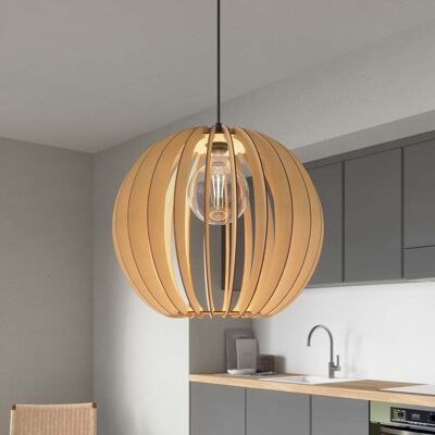 Suspension Clay Envostar Ø40cm - Noir/Bois - Publicité Suspension Clay Envostar Ø40cm - Noir/Bois - Publicité