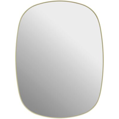 Miroir mural avec cadre jaune 59 x 44 cm en acier - Muuto - Salle de bains - Moderne - Verre - Rond - Publicité Miroir mural avec cadre jaune 59 x 44 cm en acier - Muuto - Salle de bains - Moderne - Verre - Rond - Publicité