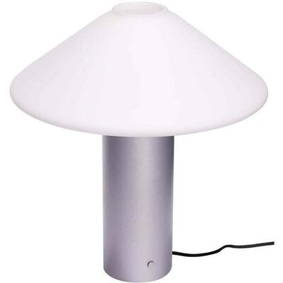 Lampe de Table Orbit Argentée de Hübsch - Design Élégant en Métal et Opale - Publicité Lampe de Table Orbit Argentée de Hübsch - Design Élégant en Métal et Opale - Publicité
