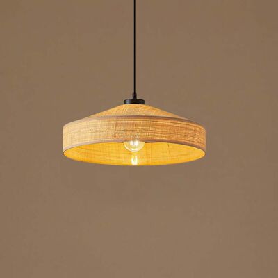Suspension Haldor, Ø 40 cm, couleur naturelle, rotin - Lindby - Salon / séjour - Scandinave - Bois - À ampoule unique - Publicité Suspension Haldor, Ø 40 cm, couleur naturelle, rotin - Lindby - Salon / séjour - Scandinave - Bois - À ampoule unique - Publicité
