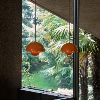 Suspension Flowerpot VP1, Ø 23 cm, orange - &TRADITION; - Salon / séjour - Design - Métal - À ampoule unique - Publicité Suspension Flowerpot VP1, Ø 23 cm, orange - &TRADITION; - Salon / séjour - Design - Métal - À ampoule unique - Publicité