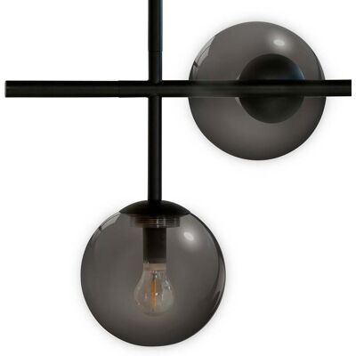 Dyberg Larsen Modèle 8141 - Suspension noire avec verre fumé - Publicité Dyberg Larsen Modèle 8141 - Suspension noire avec verre fumé - Publicité
