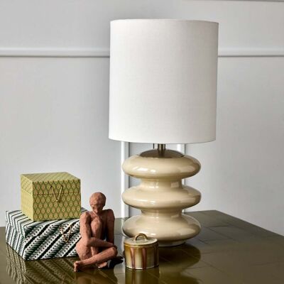 lampe à poser Step L couleur sable coton verre - House Doctor - Salon / séjour - Scandinave - Tissu / textile - À ampoule unique - Publicité lampe à poser Step L couleur sable coton verre - House Doctor - Salon / séjour - Scandinave - Tissu / textile - À ampoule unique - Publicité