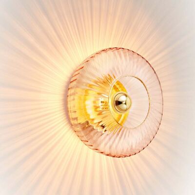 New Wave Optic Applique Murale XL Rose/Gold - Design By Us - Publicité New Wave Optic Applique Murale XL Rose/Gold - Design By Us - Publicité