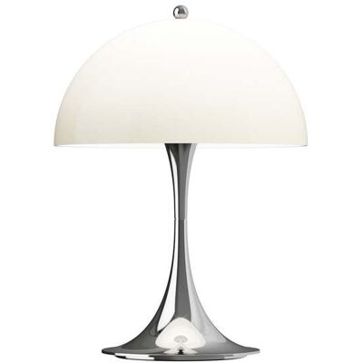 Luminaire rechargeable Panthella 250 PORTABLE chrome/beige - Louis Poulsen - Salon / séjour - Moderne - Plastique - Avec abat-jour - Publicité Luminaire rechargeable Panthella 250 PORTABLE chrome/beige - Louis Poulsen - Salon / séjour - Moderne - Plastique - Avec abat-jour - Publicité