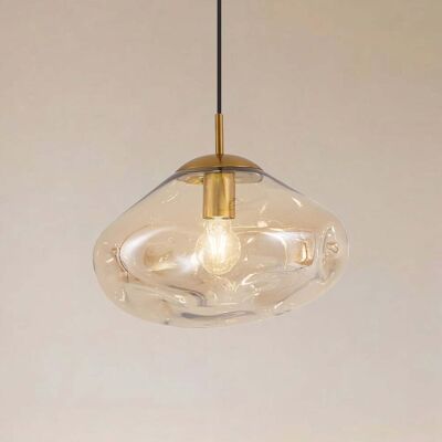 Lelia suspension Ø 35 cm verre ambre - Lindby - Salle à manger - Design - À ampoule unique - Publicité Lelia suspension Ø 35 cm verre ambre - Lindby - Salle à manger - Design - À ampoule unique - Publicité