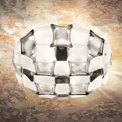 Plafonnier Mida, Ø 67 cm, platine/blanc - Slamp - Salon / séjour - Design - Plastique - Rond - Publicité Plafonnier Mida, Ø 67 cm, platine/blanc - Slamp - Salon / séjour - Design - Plastique - Rond - Publicité