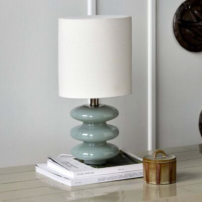 lampe à poser Step S bleu clair coton verre - House Doctor - Salon / séjour - Scandinave - Tissu / textile - À ampoule unique - Publicité lampe à poser Step S bleu clair coton verre - House Doctor - Salon / séjour - Scandinave - Tissu / textile - À ampoule unique - Publicité
