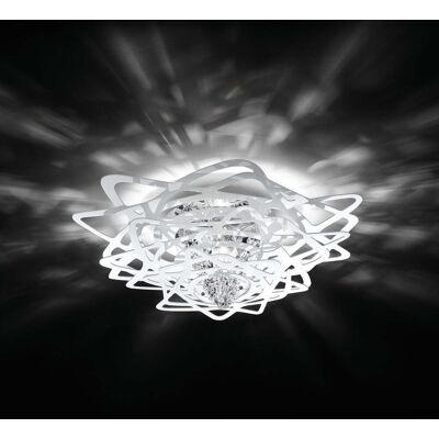 Lampe de Plafond Aurora - Design Élégant en Cristal Blanc, Fixation Magnétique Facile - Publicité Lampe de Plafond Aurora - Design Élégant en Cristal Blanc, Fixation Magnétique Facile - Publicité