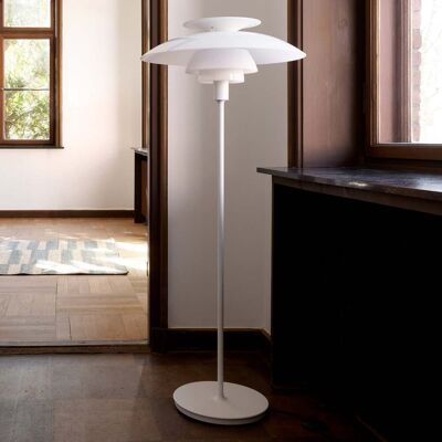 Louis Poulsen PH 80 Petite Lampe sur Pied - Réglable, Blanc, Lumière Diffuse - Publicité Louis Poulsen PH 80 Petite Lampe sur Pied - Réglable, Blanc, Lumière Diffuse - Publicité