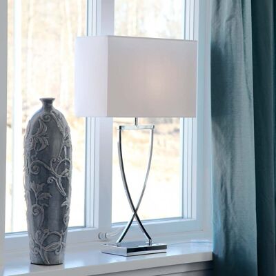 Lampe de Table Omega Blanche de Rydens - Éclairage Élégant et Stylé - Publicité Lampe de Table Omega Blanche de Rydens - Éclairage Élégant et Stylé - Publicité