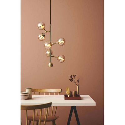 Suspension Halo Design Atom Vertical Ambre 31cm H 45cm - Publicité Suspension Halo Design Atom Vertical Ambre 31cm H 45cm - Publicité