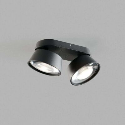 Spot LED Vantage 2 noir, à 2 lampes, orientable - Light-Point - Salon / séjour - Aluminium - Publicité Spot LED Vantage 2 noir, à 2 lampes, orientable - Light-Point - Salon / séjour - Aluminium - Publicité