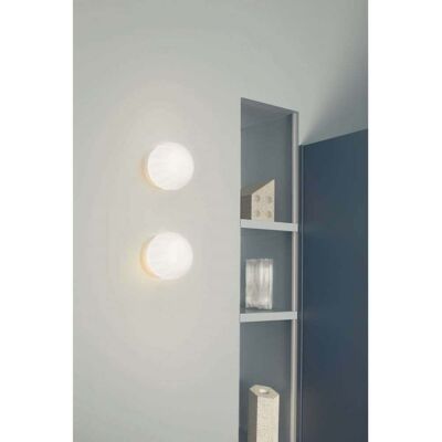 Lita Plafonnier/Applique Murale Ø18 White - Luceplan - Verre - Publicité Lita Plafonnier/Applique Murale Ø18 White - Luceplan - Verre - Publicité