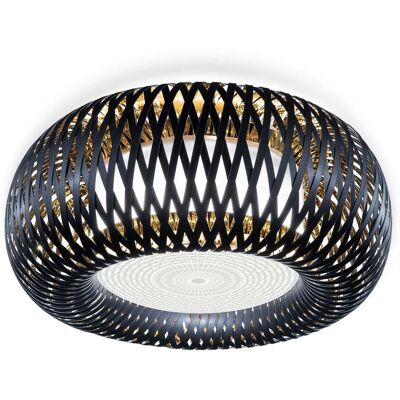 Lampe plafond/mural Kalatos noir/or/blanc - 63cm - Publicité Lampe plafond/mural Kalatos noir/or/blanc - 63cm - Publicité