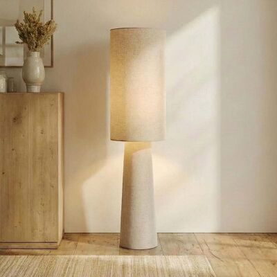 Lampadaire Elfie, hauteur 124 cm, beige, lin, 2x E27 - Lindby - Salon / séjour - Scandinave - Tissu / textile - Multi-ampoules - Publicité Lampadaire Elfie, hauteur 124 cm, beige, lin, 2x E27 - Lindby - Salon / séjour - Scandinave - Tissu / textile - Multi-ampoules - Publicité