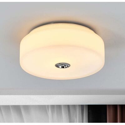 Lustre Plafonnier Flos Button Blanc en Verre Opalin - Plafonnier - Publicité Lustre Plafonnier Flos Button Blanc en Verre Opalin - Plafonnier - Publicité