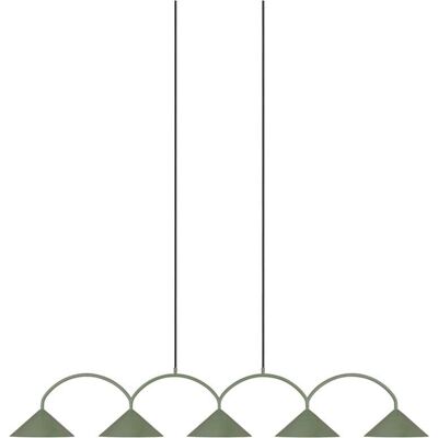 Suspension Curve 5 verte - Globen Lighting - Salon / séjour - Vintage / rétro - Métal - Multi-ampoules - Publicité Suspension Curve 5 verte - Globen Lighting - Salon / séjour - Vintage / rétro - Métal - Multi-ampoules - Publicité