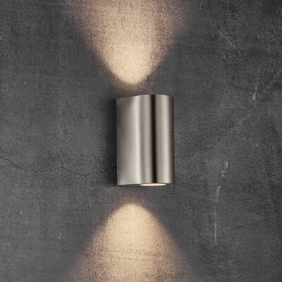 Applique murale Canto Maxi 2 en acier inoxydable, GU10, 17 cm, IP44 - Nordlux - Moderne - Métal - Multi-ampoules - Publicité Applique murale Canto Maxi 2 en acier inoxydable, GU10, 17 cm, IP44 - Nordlux - Moderne - Métal - Multi-ampoules - Publicité