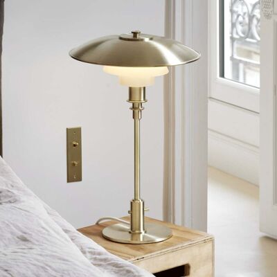 PH 3/2 lampe de table, laiton/blanc, 48 cm, verre - Louis Poulsen - Salon / séjour - Design - Métal - Avec abat-jour - Publicité PH 3/2 lampe de table, laiton/blanc, 48 cm, verre - Louis Poulsen - Salon / séjour - Design - Métal - Avec abat-jour - Publicité