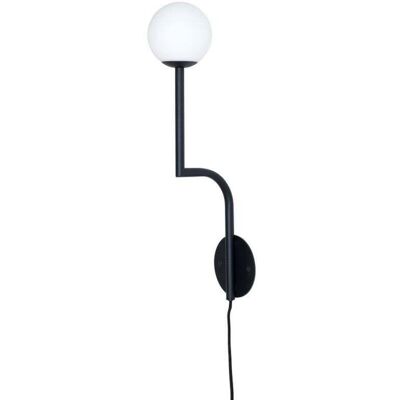 Applique Murale Pholc Mobil 46 Noir/Opale - Design Scandinave Minimaliste - Publicité Applique Murale Pholc Mobil 46 Noir/Opale - Design Scandinave Minimaliste - Publicité