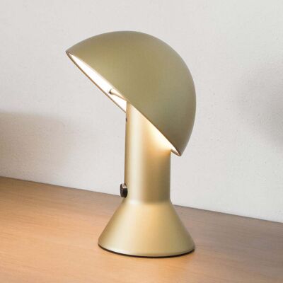 Elmetto - Lampe à poser, dorée - Martinelli Luce - Salon / séjour - Design - Plastique - Avec abat-jour - Publicité Elmetto - Lampe à poser, dorée - Martinelli Luce - Salon / séjour - Design - Plastique - Avec abat-jour - Publicité