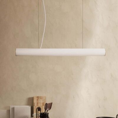 Ferm LIVING Vuelta Lampe suspendue LED 100cm - Blanc / Laiton - Publicité Ferm LIVING Vuelta Lampe suspendue LED 100cm - Blanc / Laiton - Publicité