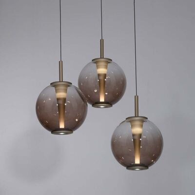 Suspension LED E-Infinity, bronze/ambre, Ø 50 cm, CCT - PURE - Salon / séjour - Verre - Avec abat-jour - Publicité Suspension LED E-Infinity, bronze/ambre, Ø 50 cm, CCT - PURE - Salon / séjour - Verre - Avec abat-jour - Publicité