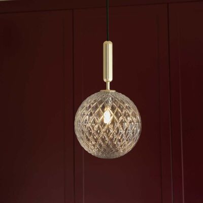 Miira 1 Suspension Large Brass/Optic Clear - Nuura Miira 1 Large Nuura Aps - Salon / séjour - Design - Verre - Boule - Publicité Miira 1 Suspension Large Brass/Optic Clear - Nuura Miira 1 Large Nuura Aps - Salon / séjour - Design - Verre - Boule - Publicité