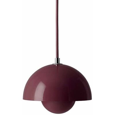 Verner Panton Prune Foncé Flowerpot VP10 Suspension - Suspension - Publicité Verner Panton Prune Foncé Flowerpot VP10 Suspension - Suspension - Publicité