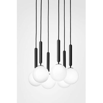 Lustre Miira 6, Ø 35 cm, gris/opale, à 6 lampes - Nuura Nuura Aps - Salle à manger - Scandinave - Métal - Avec abat-jour - Publicité Lustre Miira 6, Ø 35 cm, gris/opale, à 6 lampes - Nuura Nuura Aps - Salle à manger - Scandinave - Métal - Avec abat-jour - Publicité