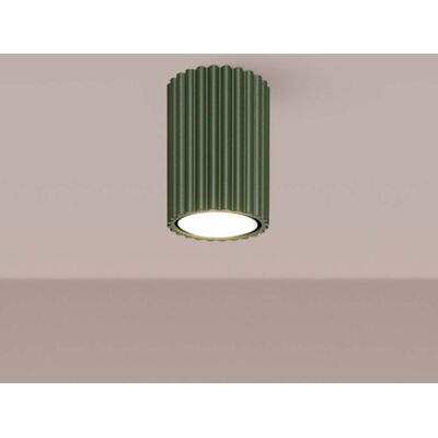 Plafonnier ALORA, vert olive, Ø 7 cm, métal, GU10 - SOLLUX SOLLUX LIGHTING - Salon / séjour - Aluminium - À ampoule unique - Publicité Plafonnier ALORA, vert olive, Ø 7 cm, métal, GU10 - SOLLUX SOLLUX LIGHTING - Salon / séjour - Aluminium - À ampoule unique - Publicité