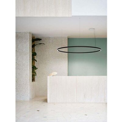 Compendium Circle LED Suspension Ø200 Black - Luceplan - Salle à manger - Aluminium - Anneau - Publicité Compendium Circle LED Suspension Ø200 Black - Luceplan - Salle à manger - Aluminium - Anneau - Publicité