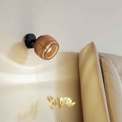 Lindby Ediz Applique Murale - Abat-jour en Bois Multicouche, Noir & Bois Clair - Applique Murale - Publicité Lindby Ediz Applique Murale - Abat-jour en Bois Multicouche, Noir & Bois Clair - Applique Murale - Publicité