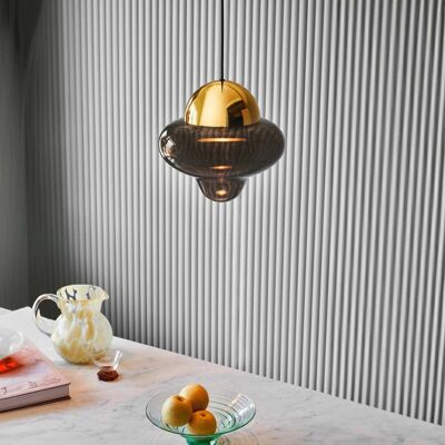 Design By Us Nutty XL Suspension en Brun/Or - Pendant Light - Publicité Design By Us Nutty XL Suspension en Brun/Or - Pendant Light - Publicité
